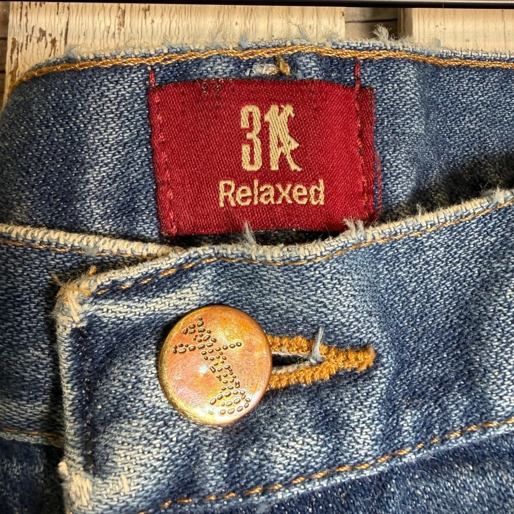 VTG Wrangler Relaxed Fit‎ Distressed Blue Denim Jeans Men's 36 x 30 Coboy Rodeo - Picture 4 of 11